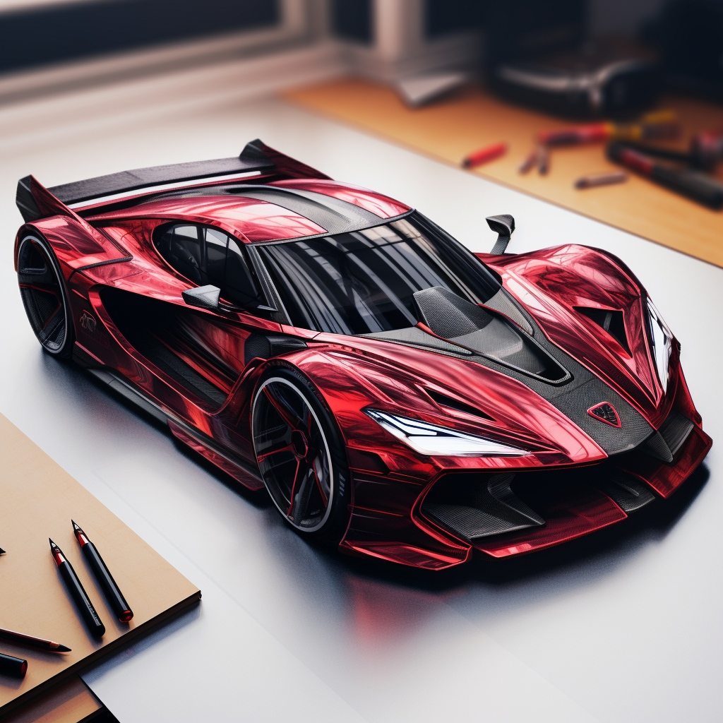 Hypercar concept art drawing