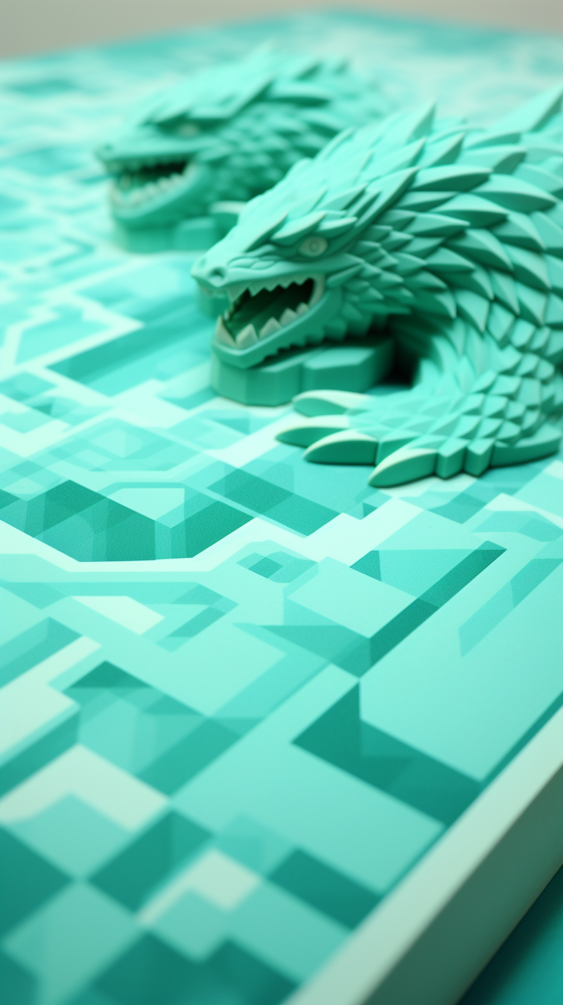 Detailed ice viper with scale tesselation