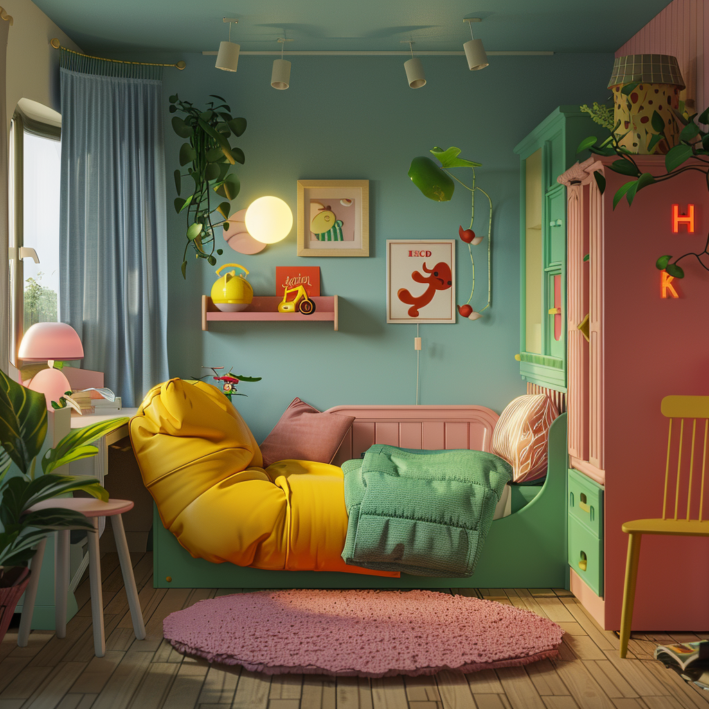 Cartoon IKEA Room Interior