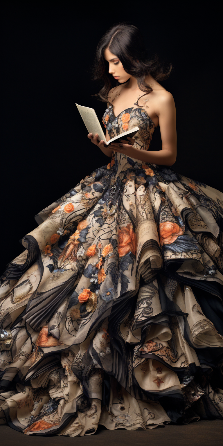 Beautiful dress telling a story