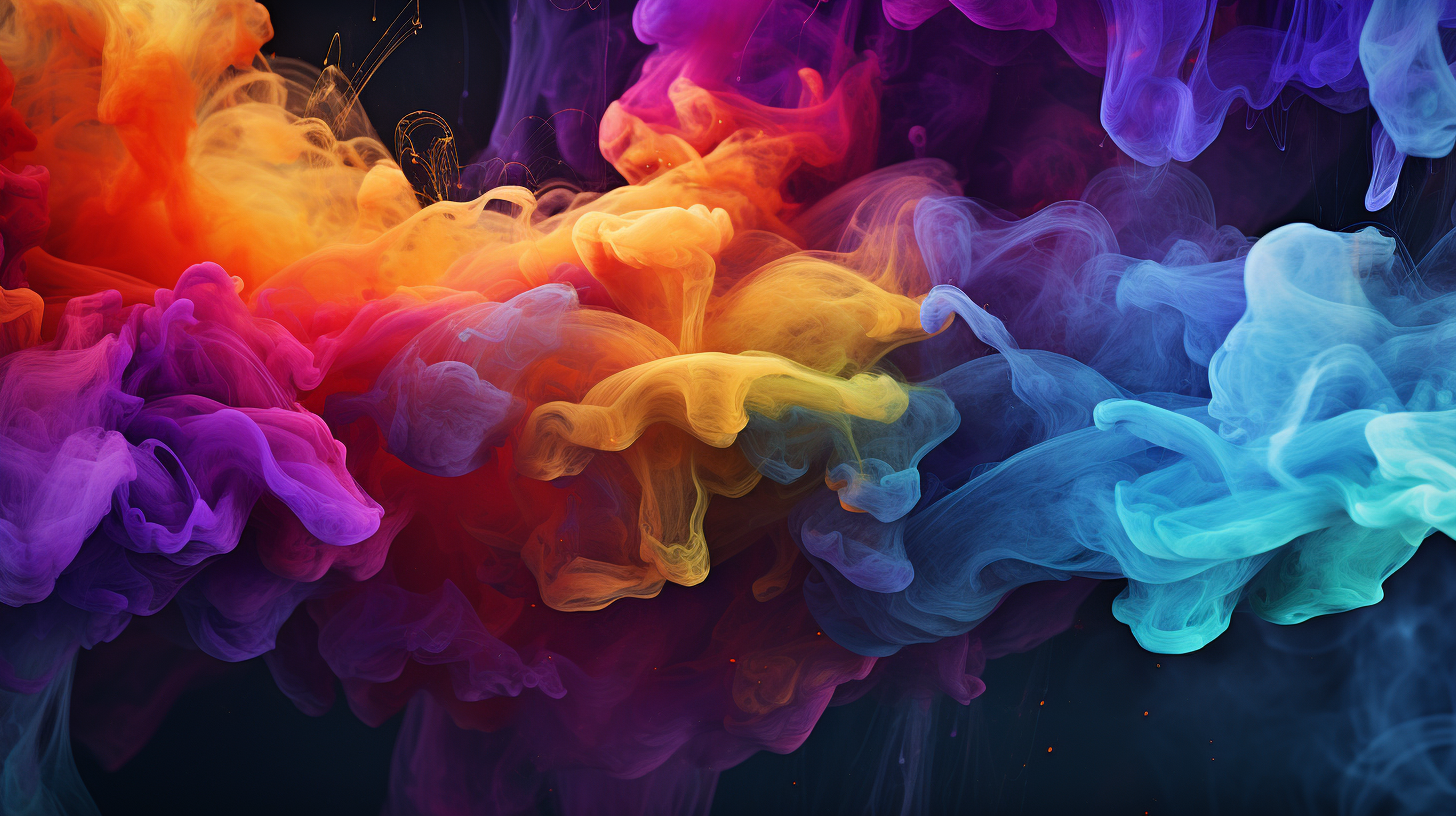 Colorful Fluid Powder Abstract Background