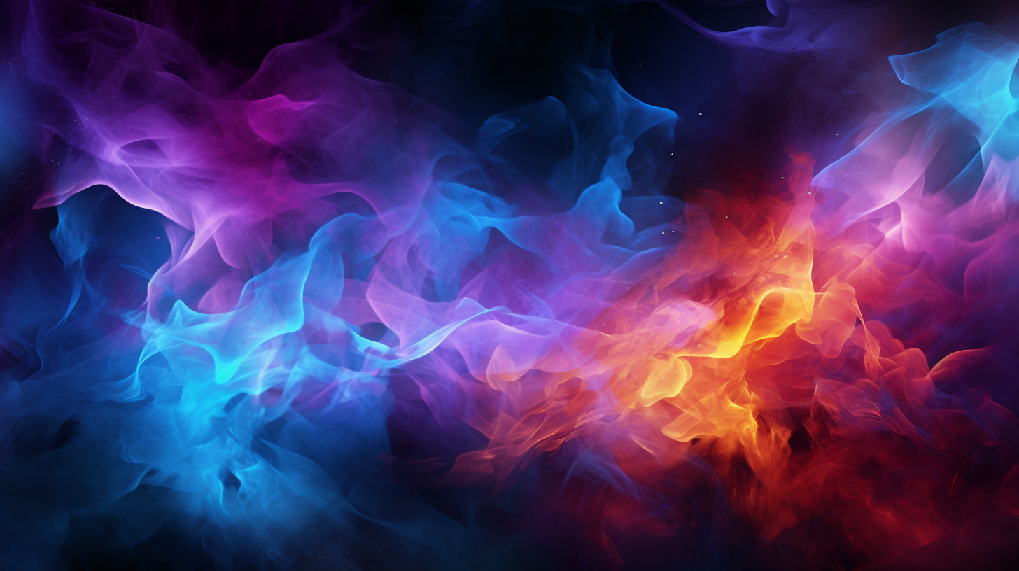 Vibrant flame and ice abstract artwork