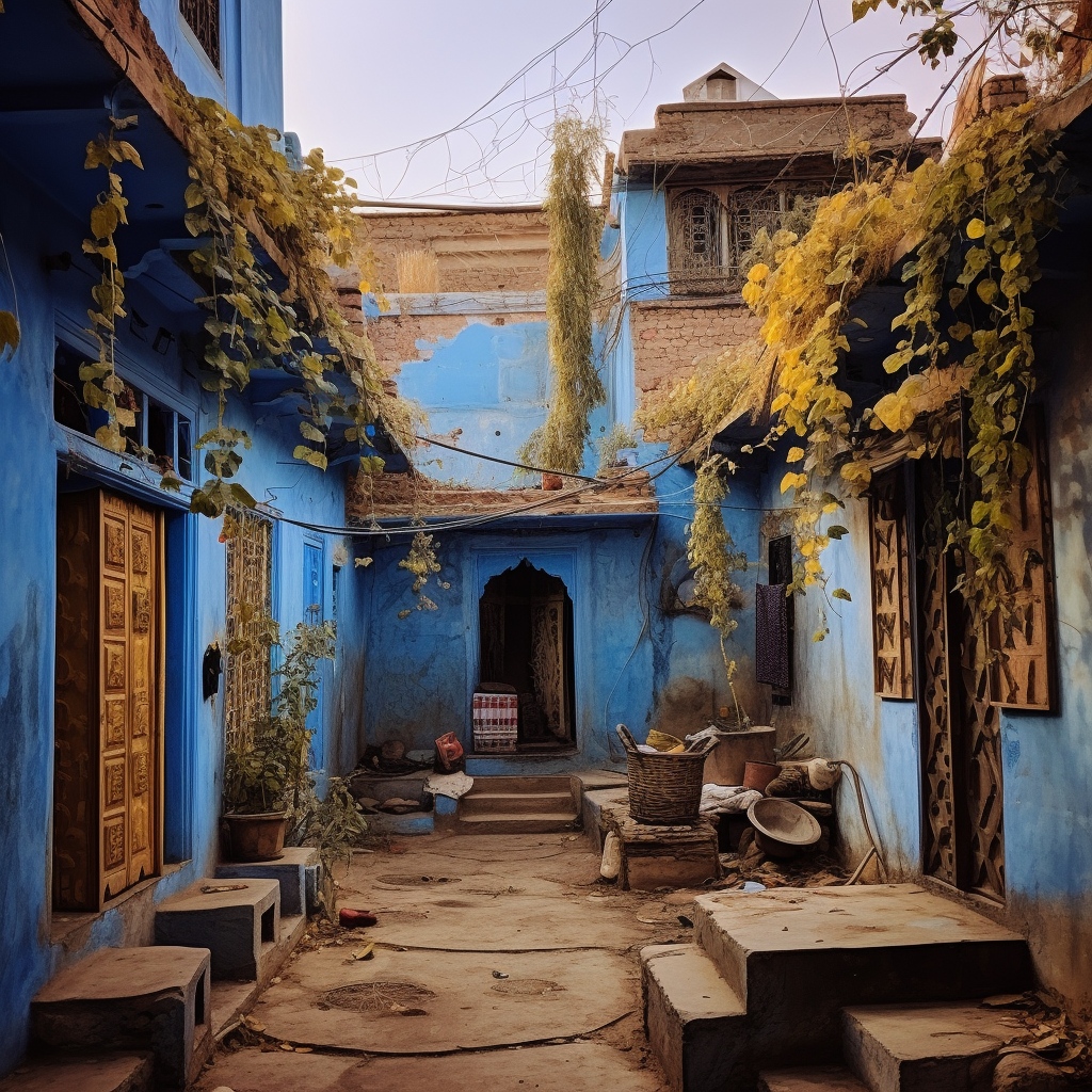 Rural Indian village row houses