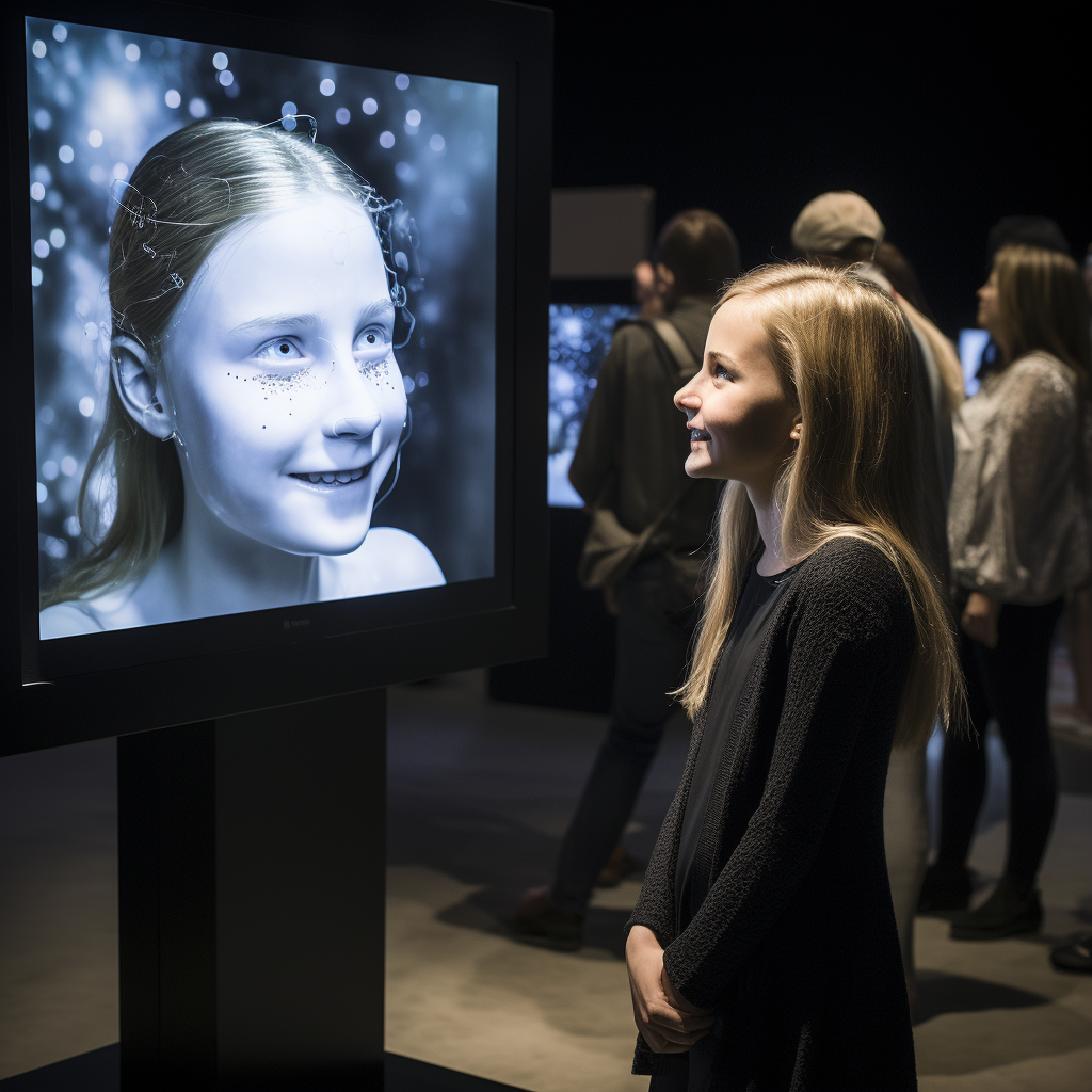 Young girl transforming into favorite artist