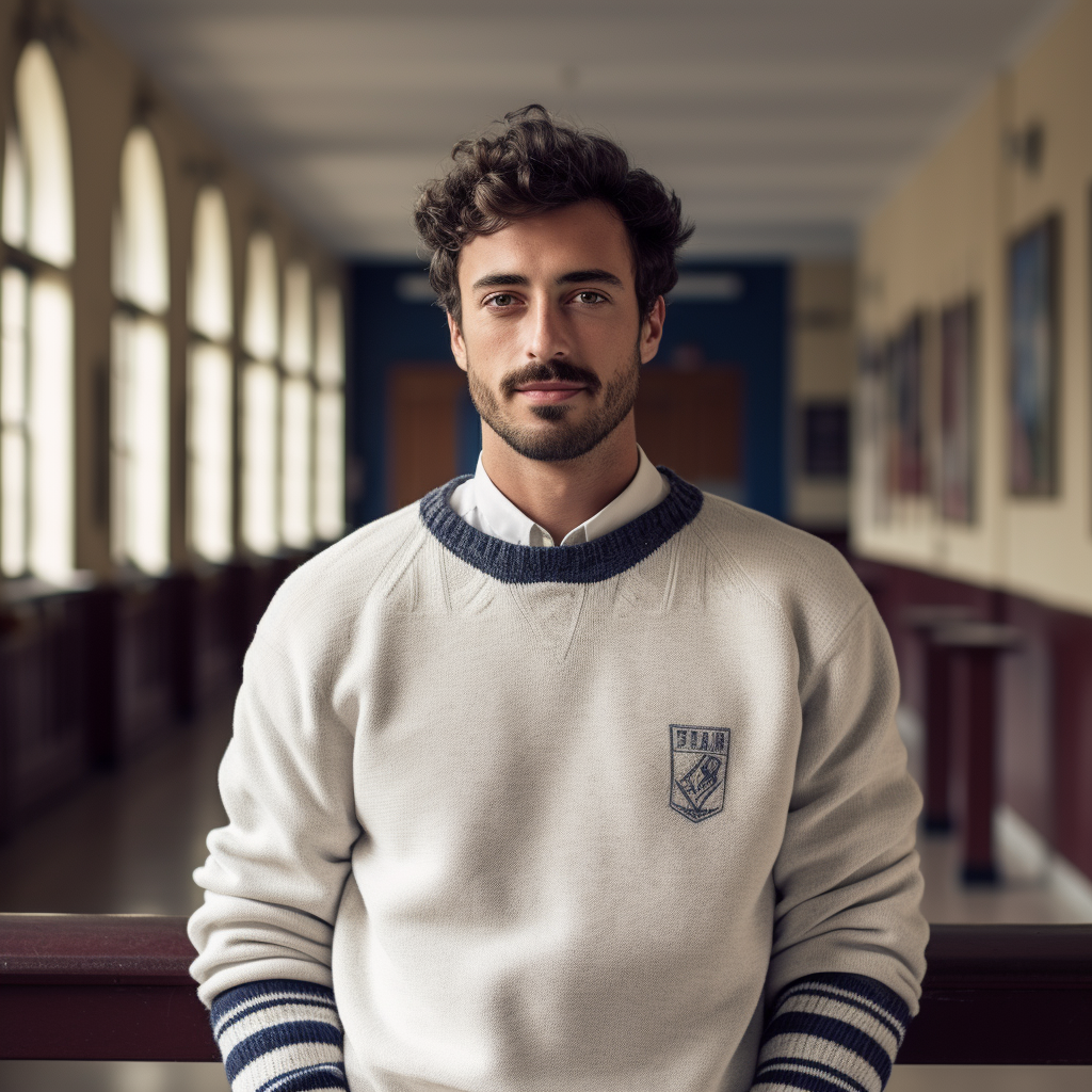 Italian Man in University: Smart and Stylish