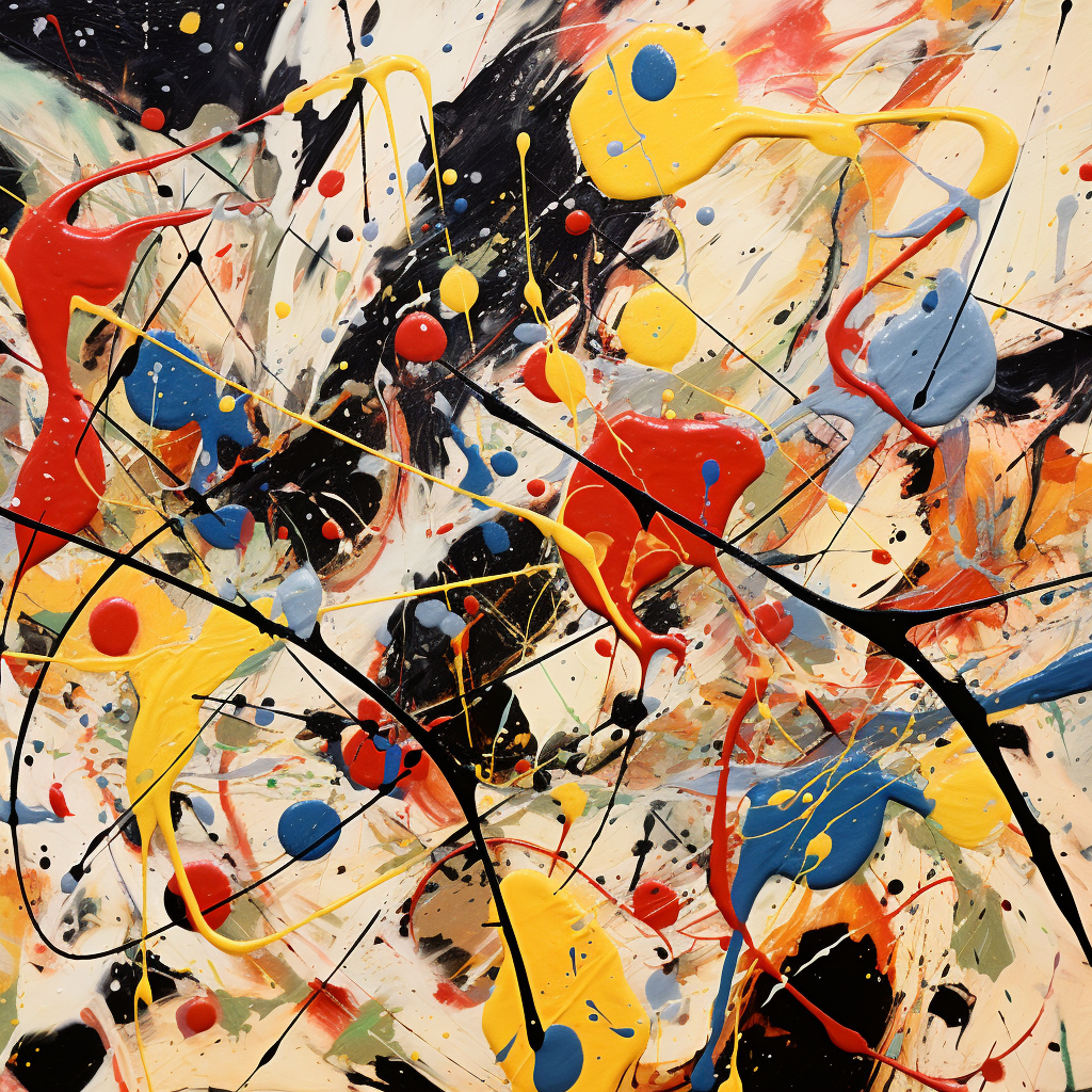 Abstract art in Pollock style