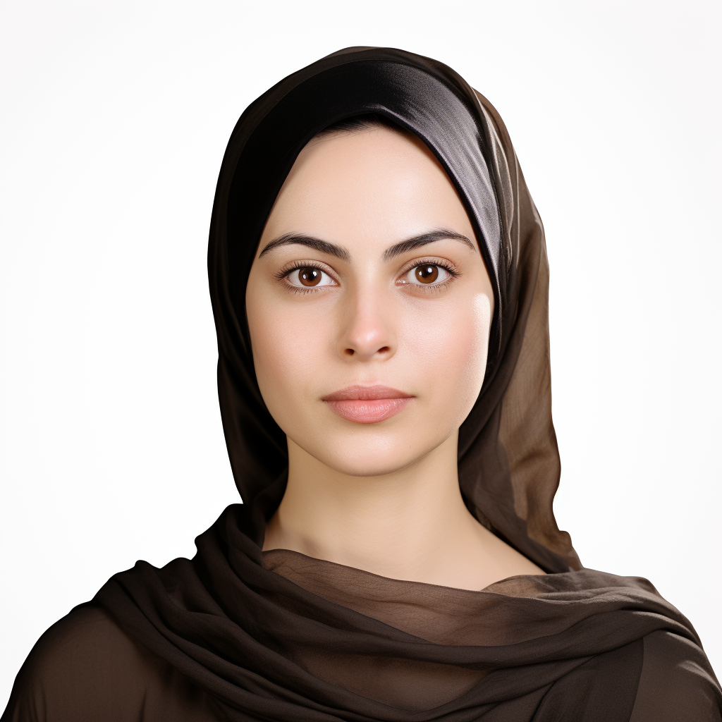 Jana, Middle Eastern lady in professional attire