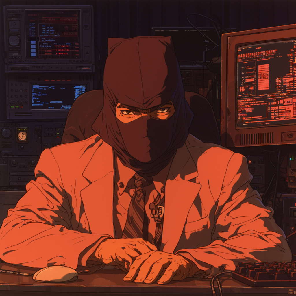 Robber News Host Balaclava Japanese Anime