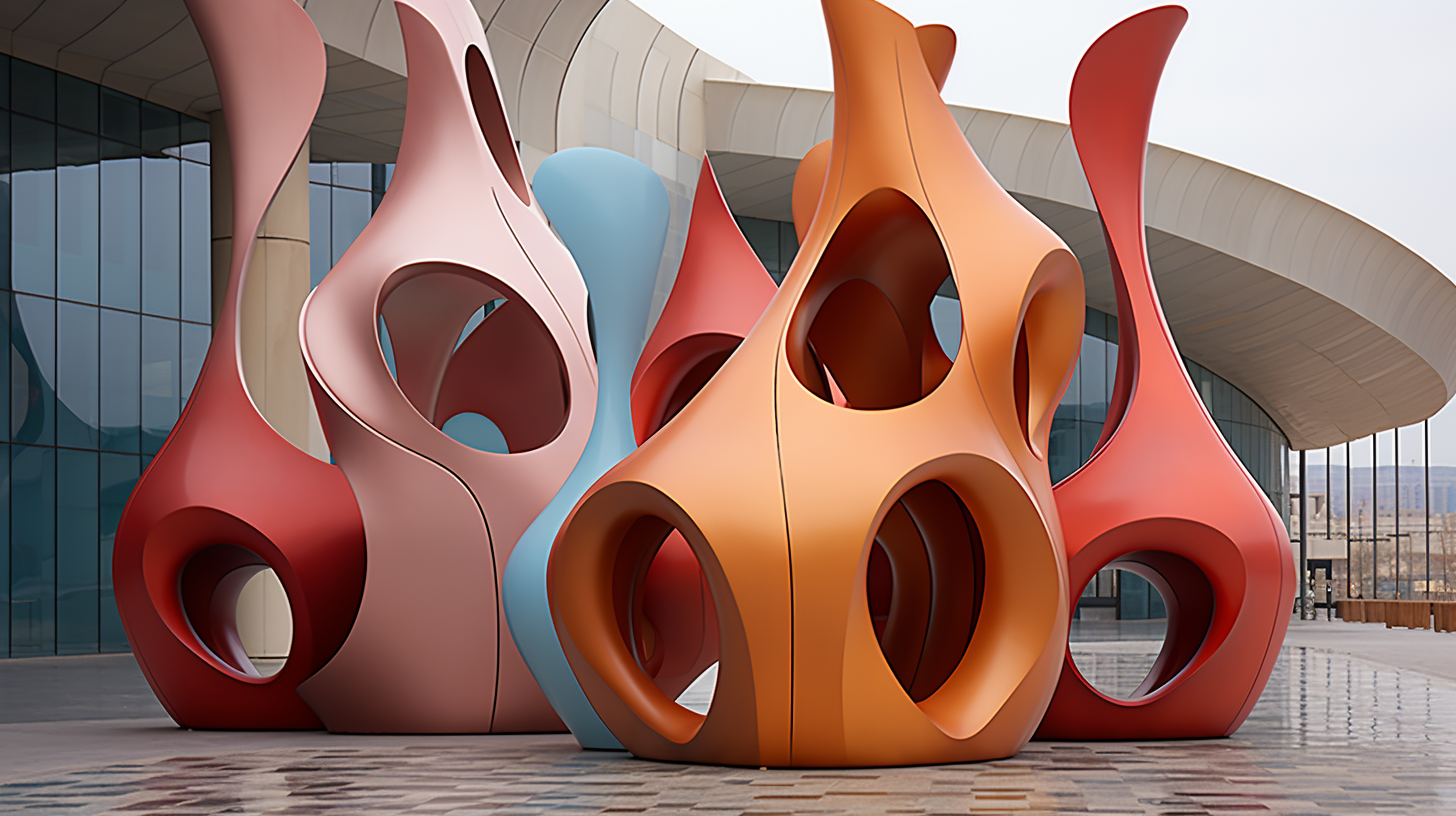 Abstract power plant sculpture by Jean Arp