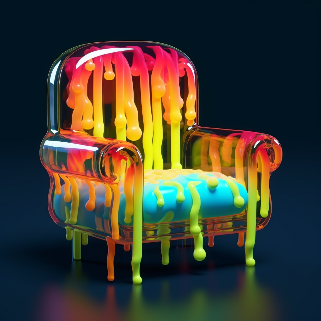 Stunning jelly furniture with reflection