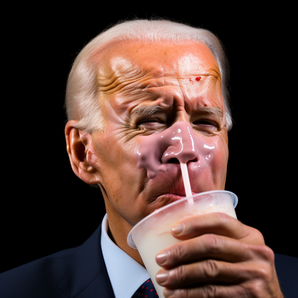 Joe Biden unable to enjoy a milkshake