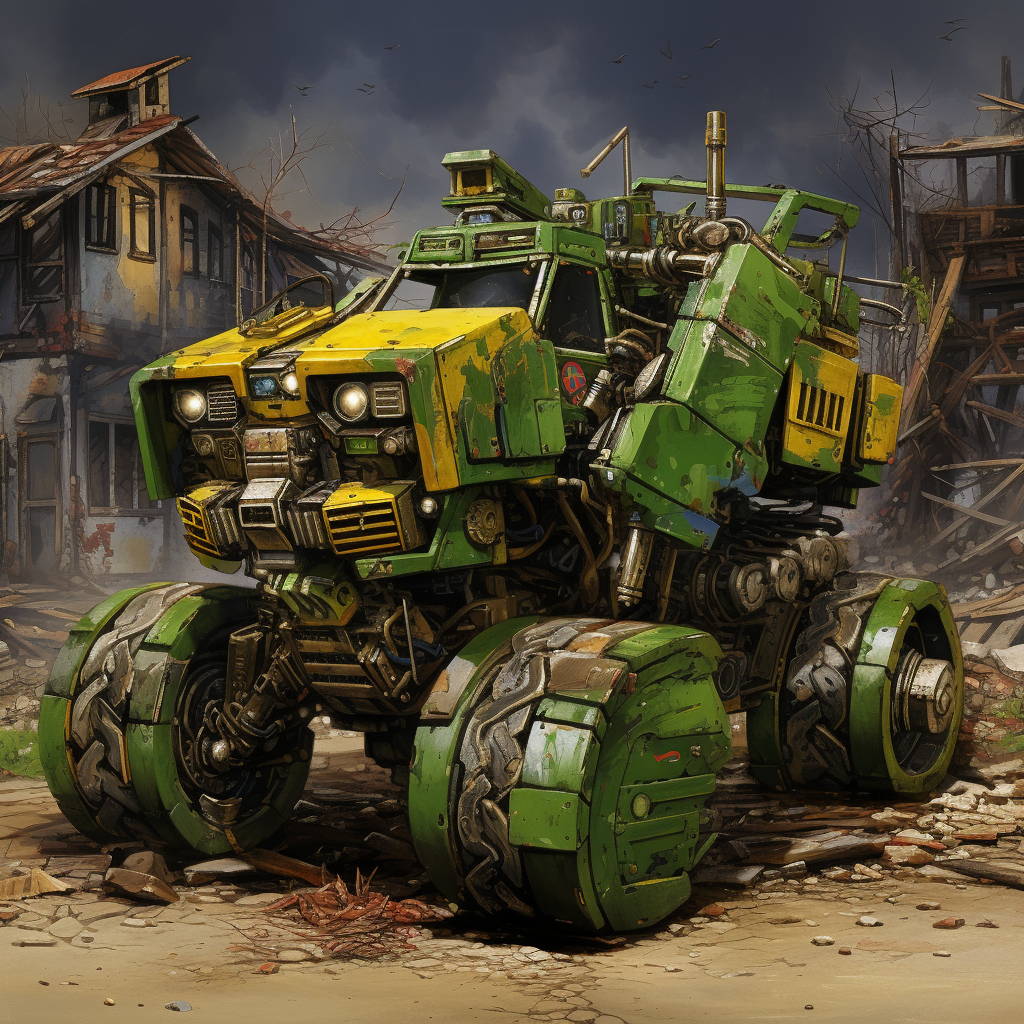 John Deere Dozerbot in metallic green