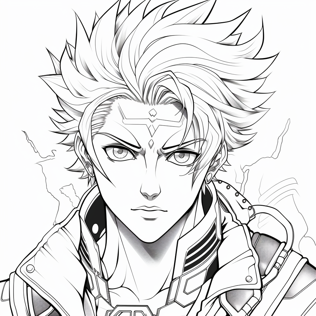 Black and white coloring page of Jojo Satoru