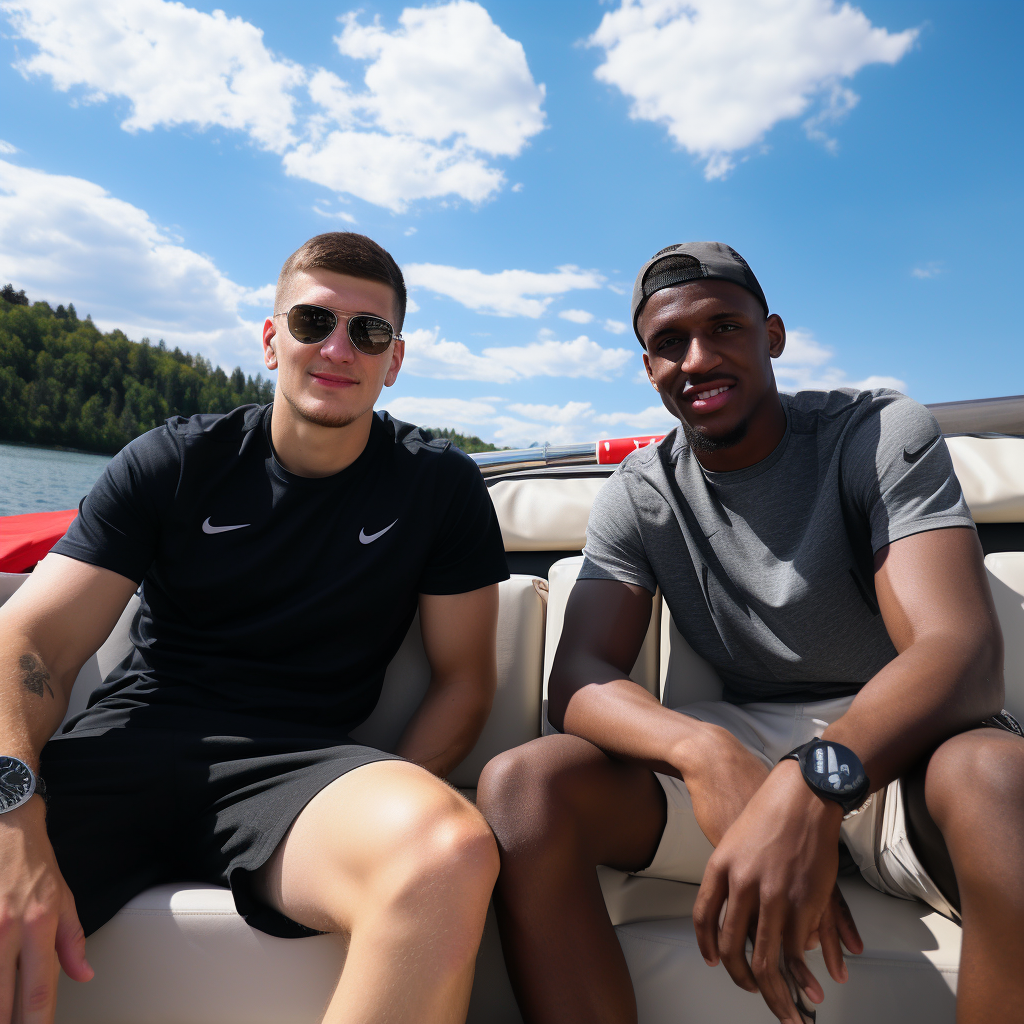 NBA Superstars on a Boat