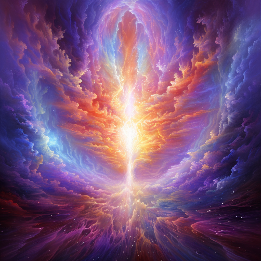 Joyful portal with radiant brilliance and harmonious fusion