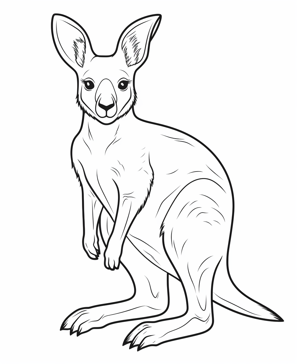 Cartoon Kangaroo for Kids