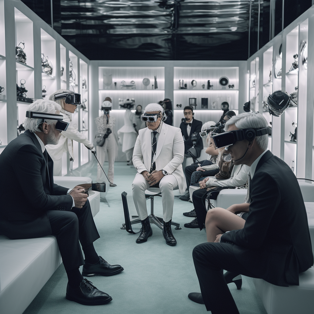 Karl Lagerfeld VR Interview in High Fashion House