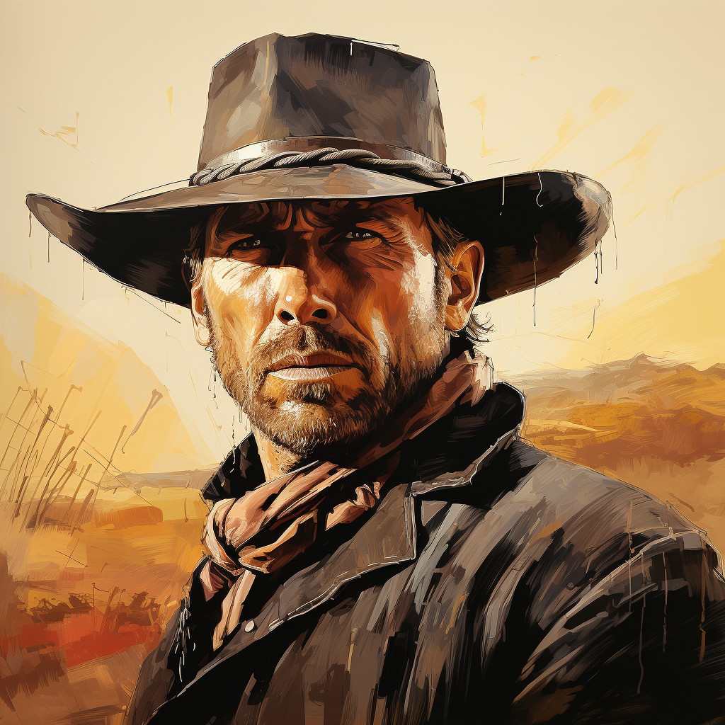 Kevin Costner in spaghetti western movie