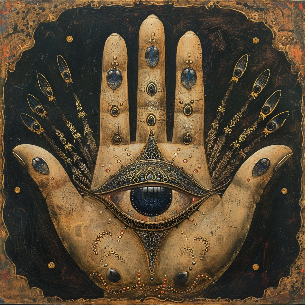 Khamsa Symbol by Walter Van Beidendorck