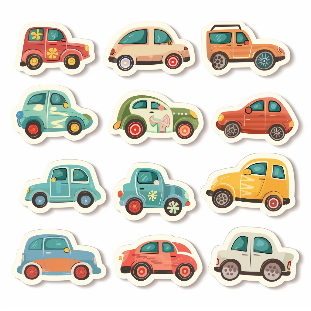 Kids automobile sticker pack