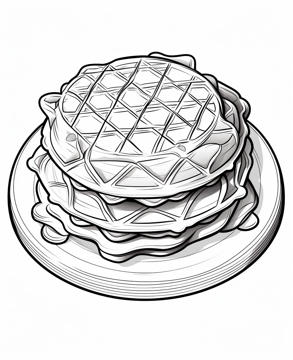 Cartoon-style waffle image for kids