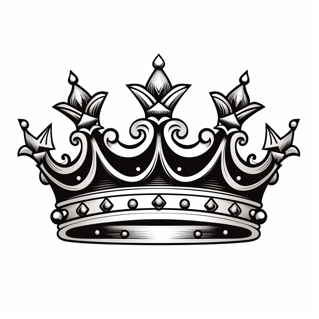 Black and white kings crown