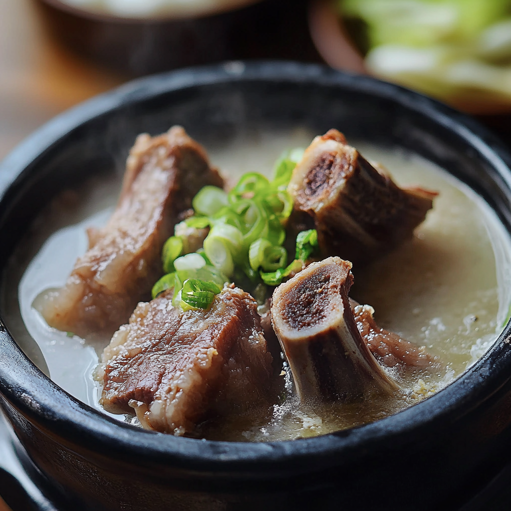 Korean ox bone soup bowl