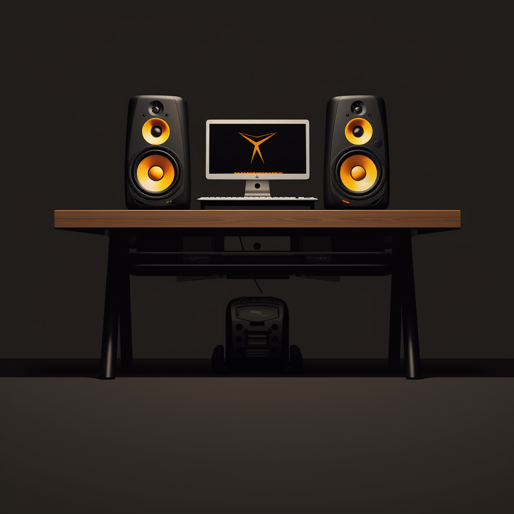 Minimalistic illustration of KRK RP5 Classic Desktop Bundle