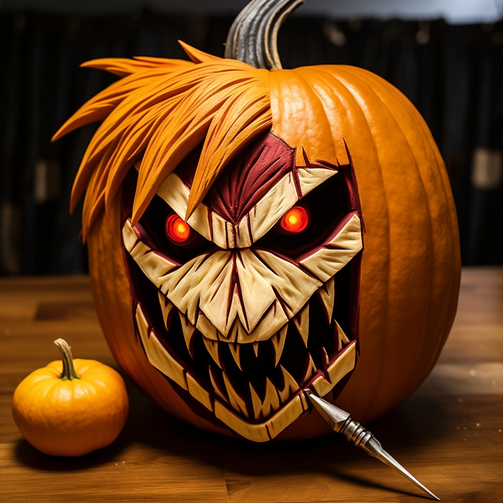 Kurosaki Ichigo wearing pumpkin mask