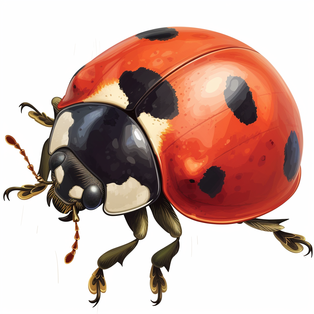 Cute ladybug clipart in PNG format