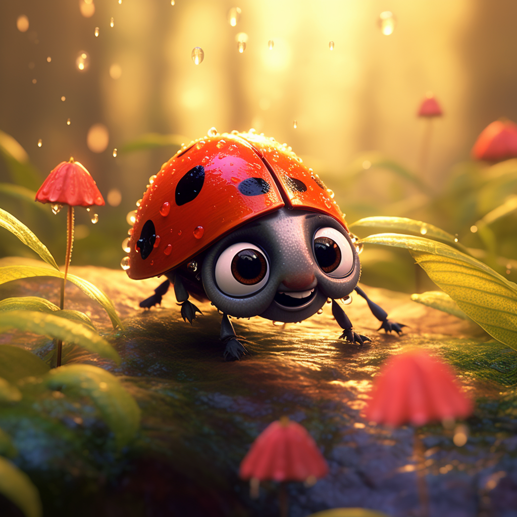 Cute ladybug kwami character image