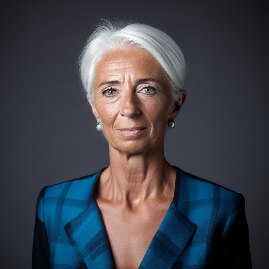 Christine Lagarde speaking at ECB