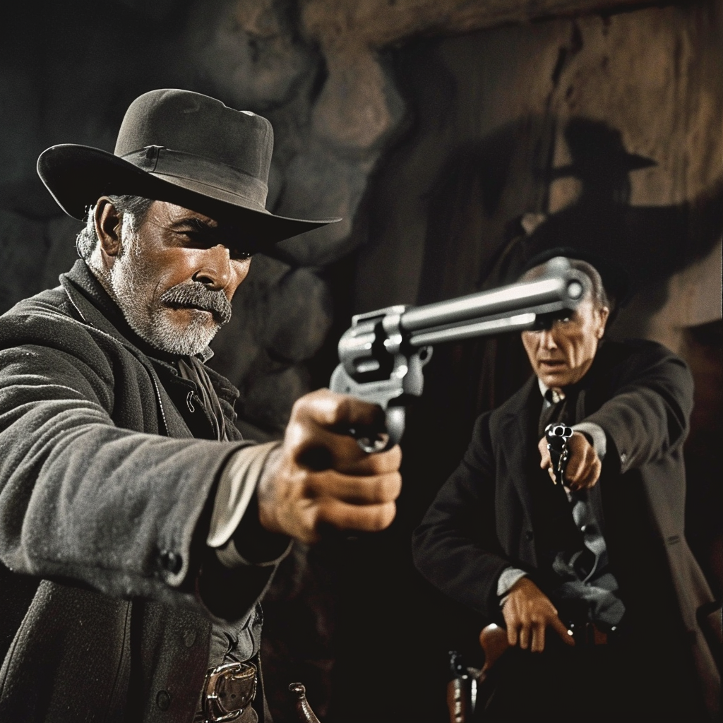 Lee Van Cleef Sean Connery gun duel