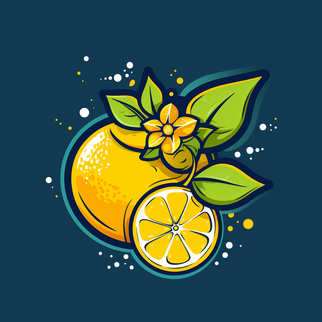 Vibrant lemon slice logo design