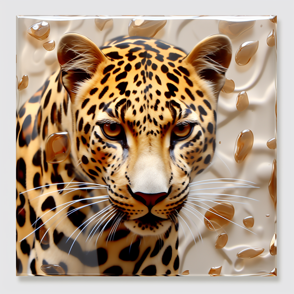 Leopard spots on clear transparent background