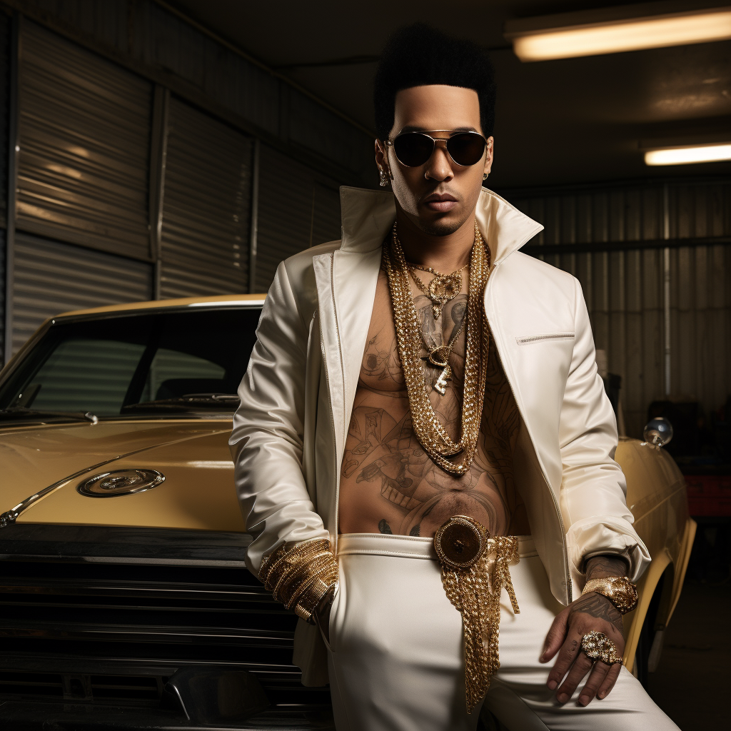 Lewis Hamilton dressed as Elvis Presley