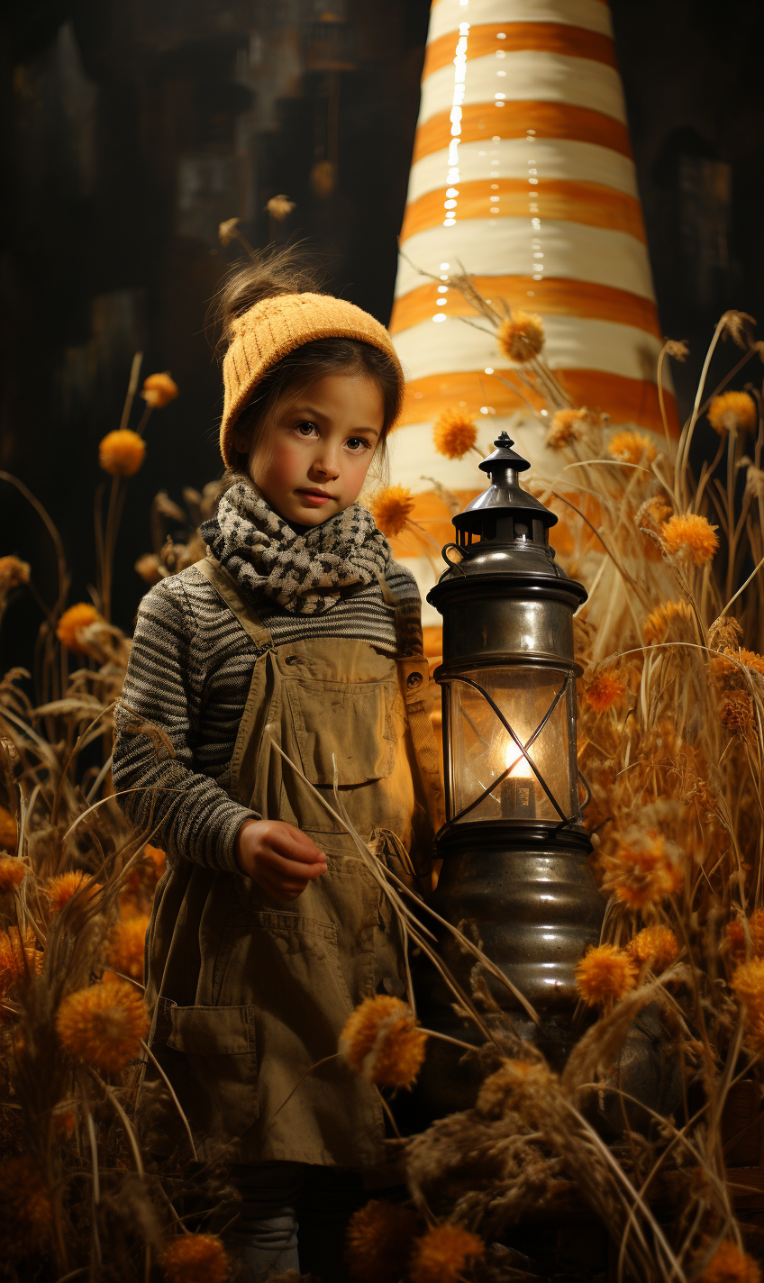 Lighthouse keepers amidst bokeh lights