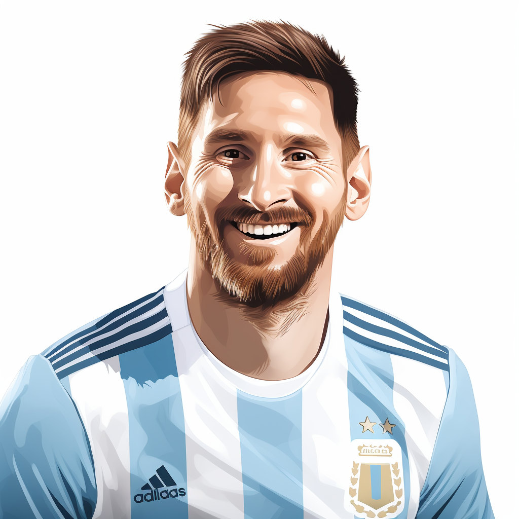 Lionel Messi cartoon headshot