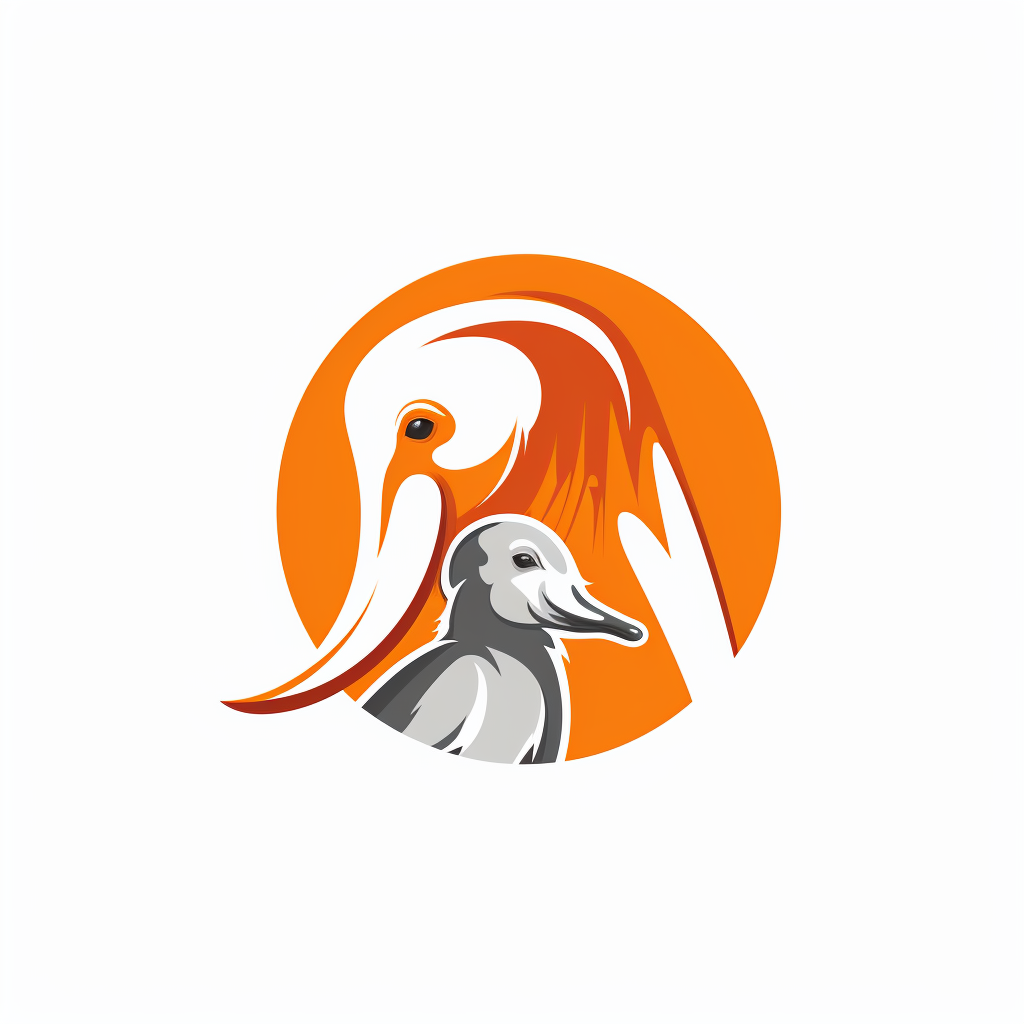 Logo with Bird and Elephant Profiles