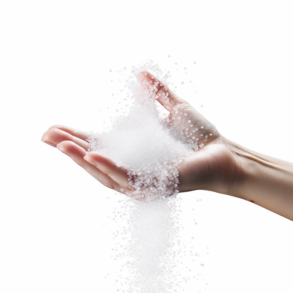 Hand sprinkling salt logo