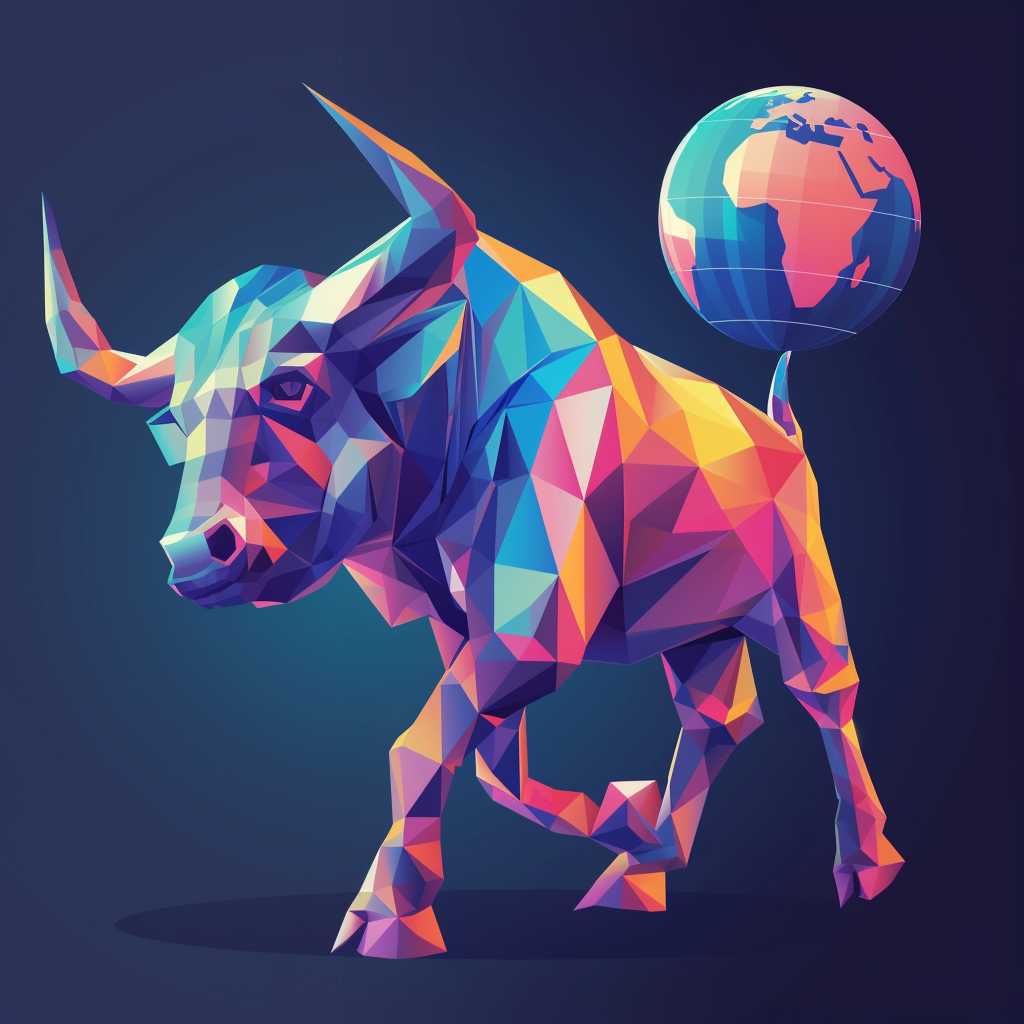 Low Poly Taurus Globe Horns