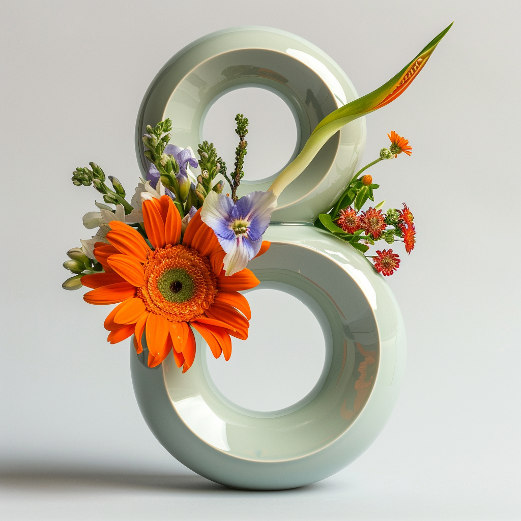 Vase shaped like number 8