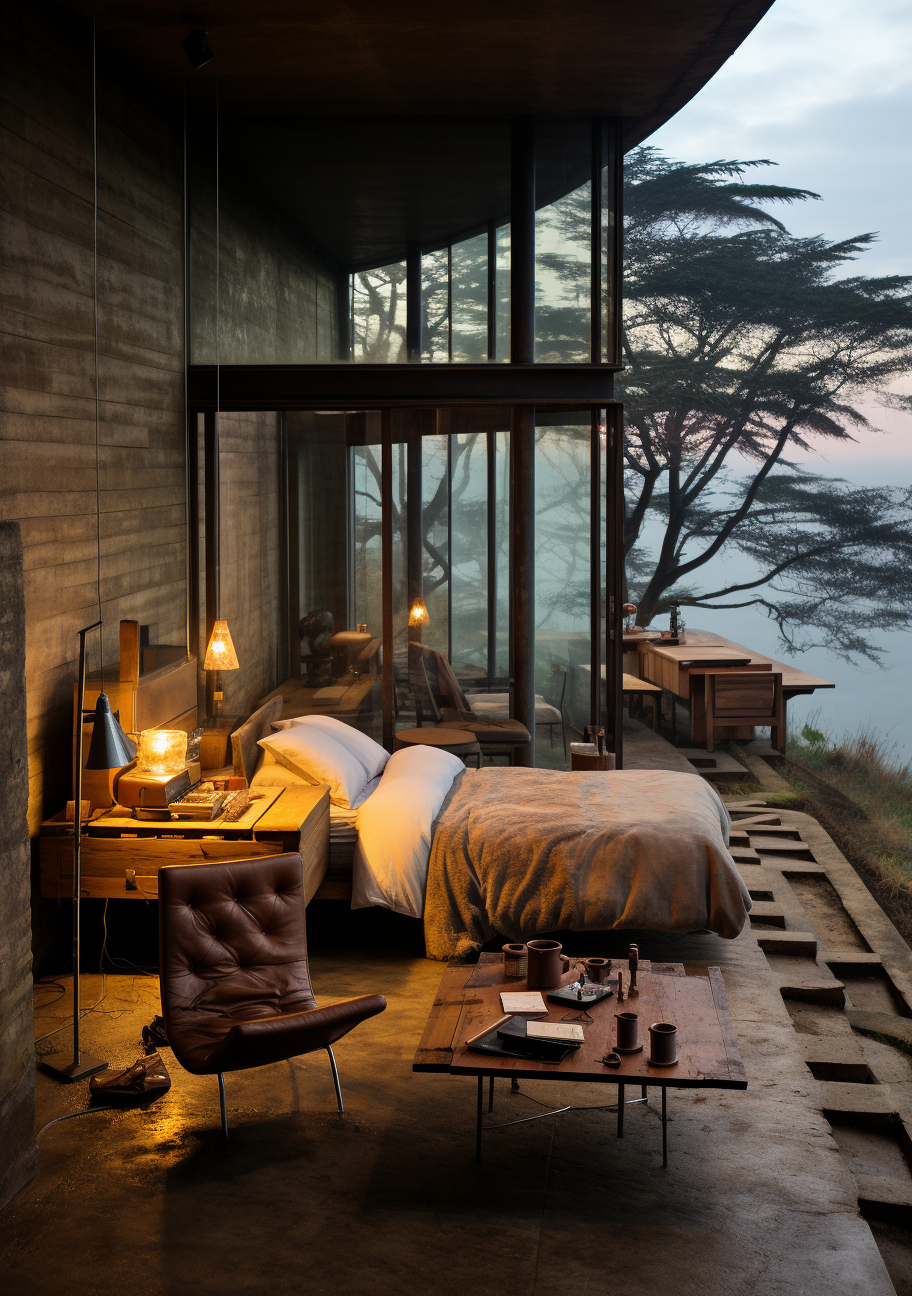 Breathtaking luxury hotel suite overlooking the sea