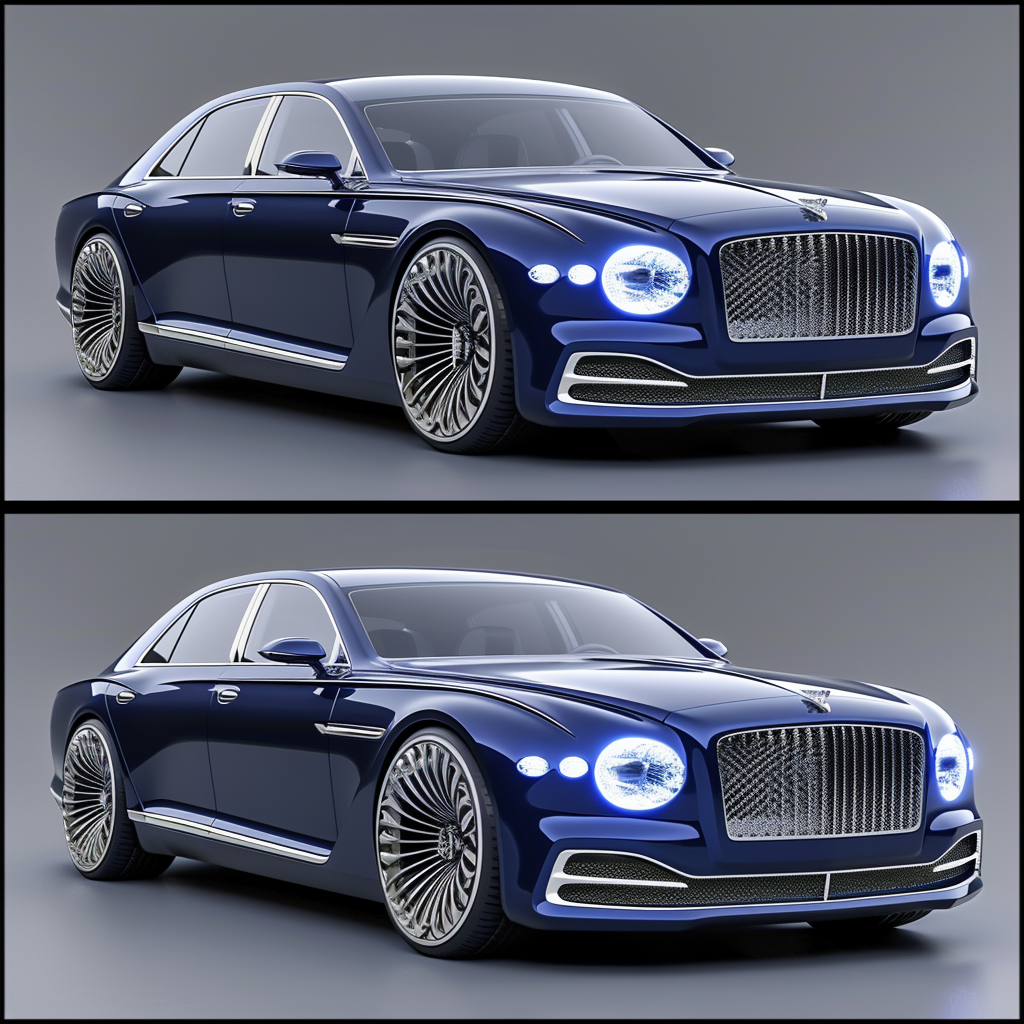 Luxury Sedan with Midnight Blue Design