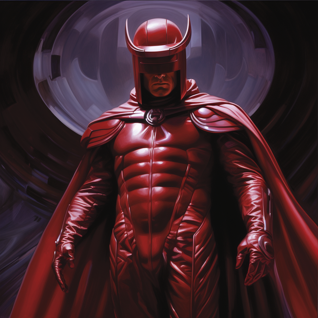 Magneto Costume with Hovering Helmet