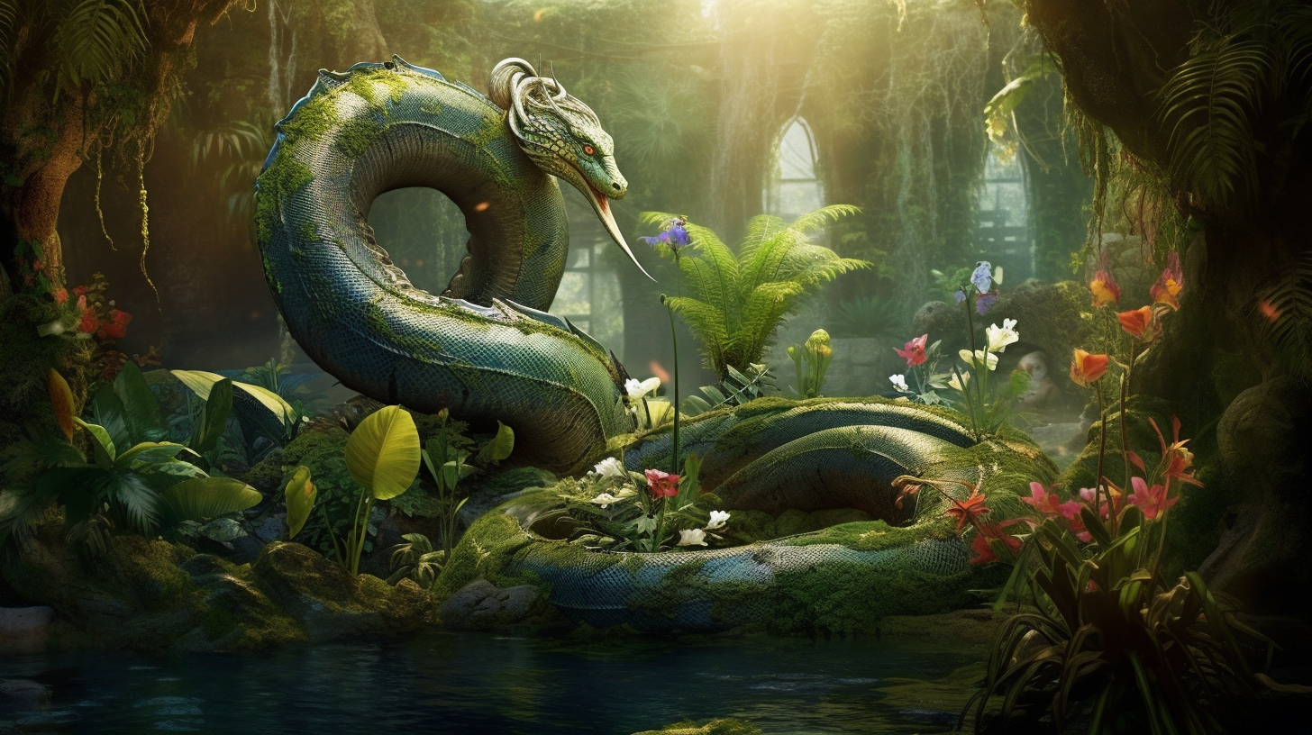 Majestic serpent in the Garden