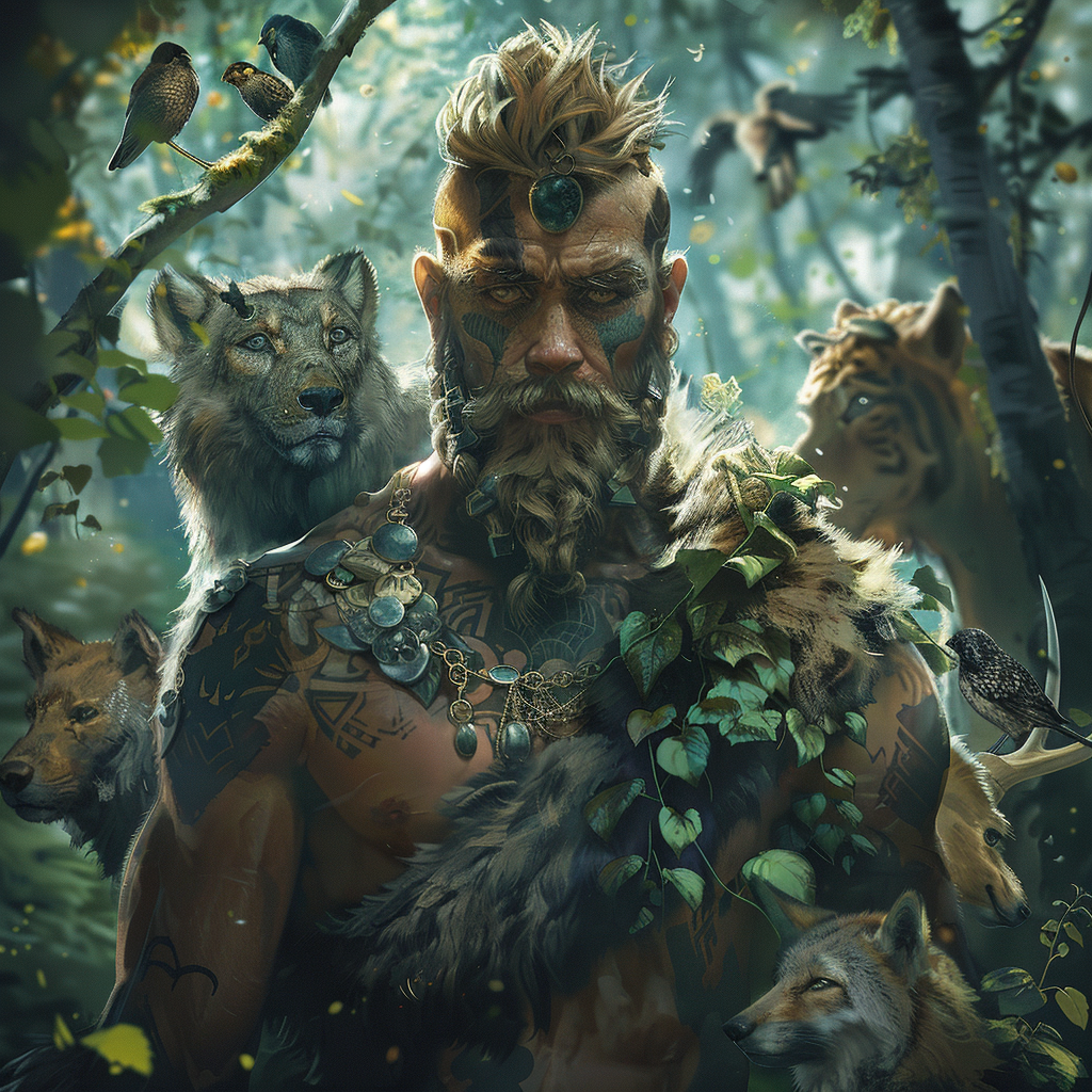 Male Druid Forest King Animals