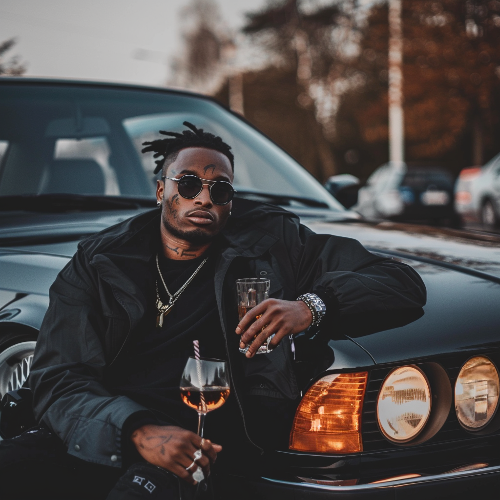 Man with BMW, Whiskey, Cigarette