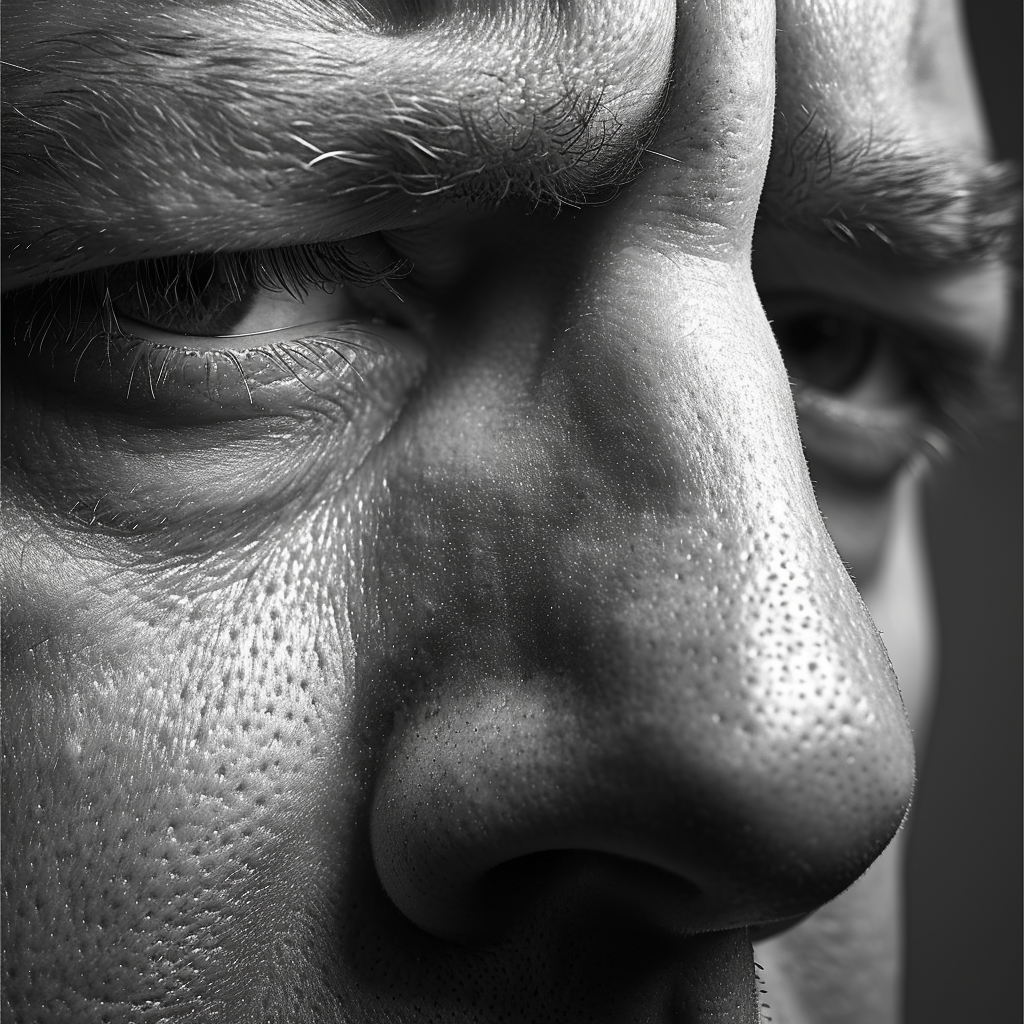 Image of a man with two noses