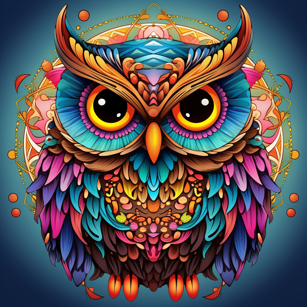 Mandala owl coloring picture